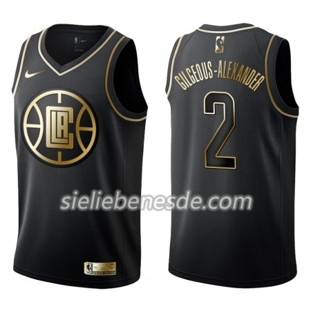 Herren NBA LA Clippers Trikot Shai Gilgeous-Alexander 2 Nike Schwarz Golden Edition Swingman